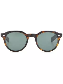 Eyevan7285 солнцезащитные очки в круглой оправе, коричневый