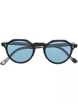 Eyevan7285 затемненные солнцезащитные очки в геометричной оправе, черный