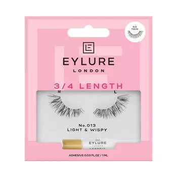 Eylure Накладные ресницы 3/4 Length Lashes с клеевым уникальным эффектом подсветки No. 013