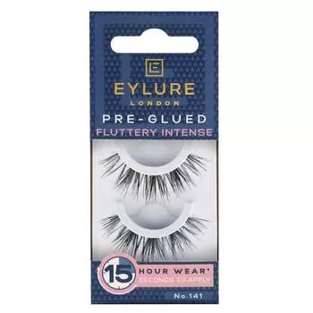 Eylure, Pre-Glued False Lashes самоклеящиеся накладные ресницы с эффектом двойного объема № 141 Fluttery Intense