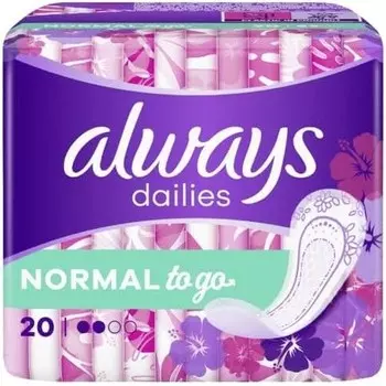 Ежедневные прокладки Daily Fresh Normal 20 шт. - Без отдушек и красителей Always