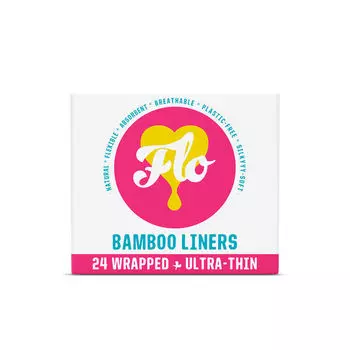 Ежедневные прокладки из органического бамбука, 24 шт./1 упаковка. Flo