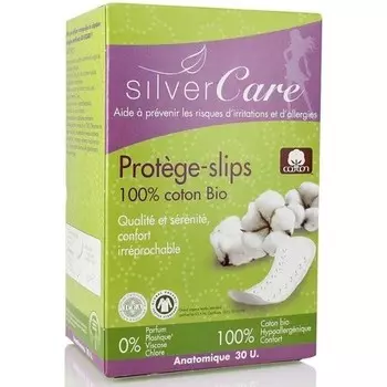 Ежедневные прокладки из органического хлопка, 30 шт. в упаковке Silvercare