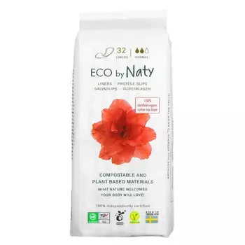 Ежедневные прокладки, обычные, 32 прокладки Naty