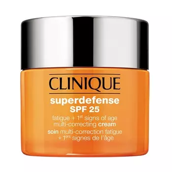 Ежедневный увлажняющий крем для лица superdefense spf 25 fatigue + 1st signs of age multi-correcting cream very dry/ dry combination Clinique, 50 мл