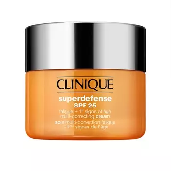 Ежедневный увлажняющий крем для лица superdefense spf 25 fatigue + 1st signs of age multi-correcting cream very dry/ dry combination Clinique, 30 мл