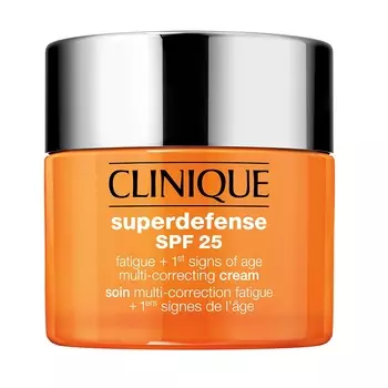 Ежедневный увлажняющий крем для лица superdefense spf 25 fatigue + 1st signs of age multi-correcting cream combination oily/ oily Clinique, 50 мл