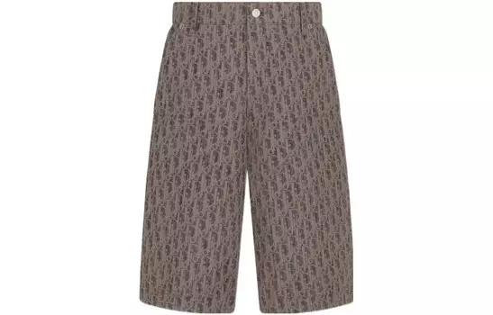 Ежеквартальные новинки Джинсовые шорты мужские коричневые Dior, коричневый