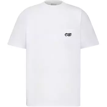 Ежеквартальные новинки Футболка мужская белая Dior, белый