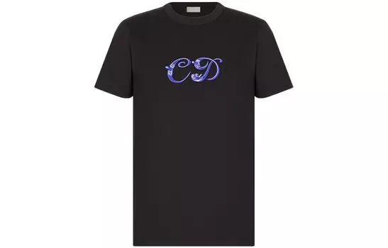 Ежеквартальные новинки Футболка мужская черная Dior, черный