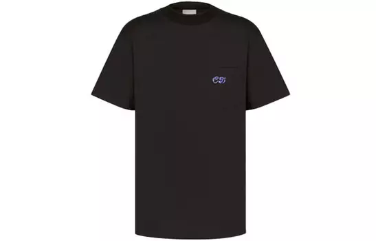 Ежеквартальные новинки Футболка мужская черная Dior, черный