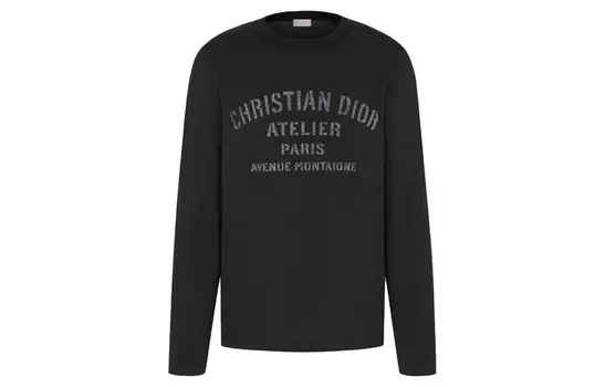 Ежеквартальные новинки Футболка мужская черная Dior, черный