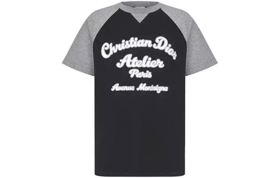 Ежеквартальные новинки Футболка мужская черная Dior, черный