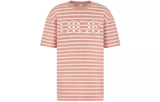 Ежеквартальные новинки Футболка мужская розовая Dior, розовый