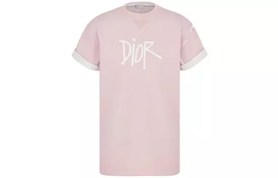 Ежеквартальные новинки Футболка мужская розовая Dior, розовый
