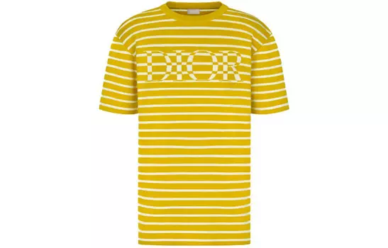 Ежеквартальные новинки Футболка мужская желтая Dior, желтый