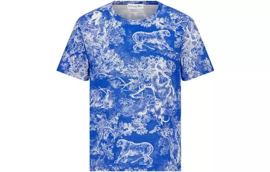 Ежеквартальные новинки Футболка женская синяя Dior