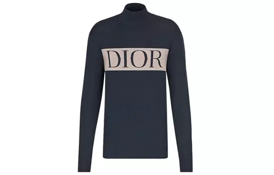 Ежеквартальные новинки Кашемировый свитер для мужчин Темно-синий Dior, темно-синий