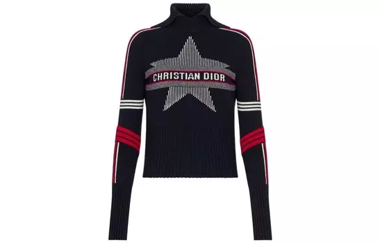 Ежеквартальные новинки Кашемировый свитер женский темно-синий Dior