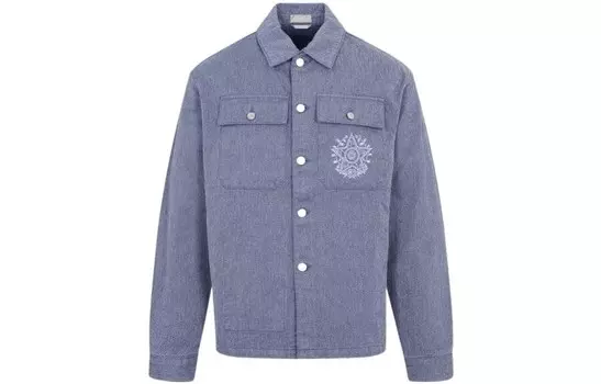 Ежеквартальные новинки Куртка мужская синяя Dior, синий