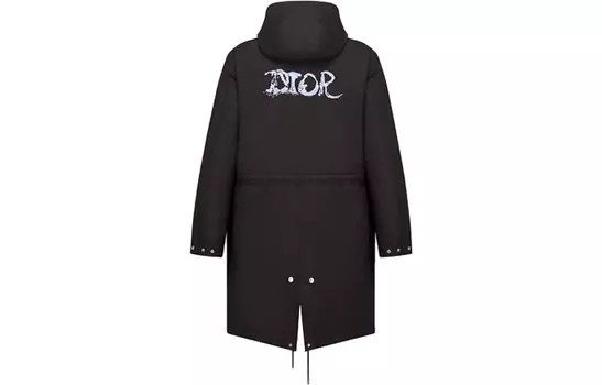 Ежеквартальные новинки Parka Coat Men Black Dior, черный