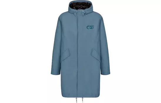 Ежеквартальные новинки Parka Coat Men Blue Dior, синий