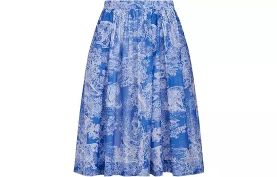 Ежеквартальные новинки Повседневная длинная юбка женская синяя Dior