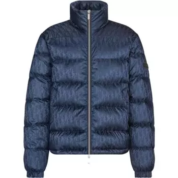 Ежеквартальные новинки Пуховик мужской темно-синий Dior, темно-синий