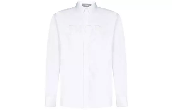 Ежеквартальные новинки Рубашка мужская белая Dior, белый