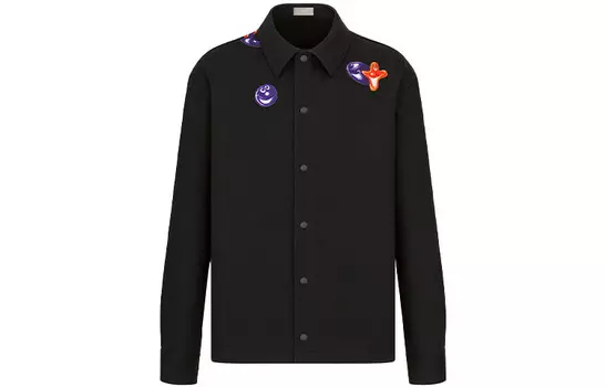 Ежеквартальные новинки Рубашка мужская черная Dior, черный