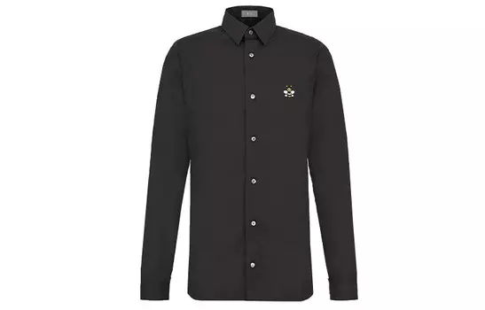 Ежеквартальные новинки Рубашка мужская черная Dior, черный