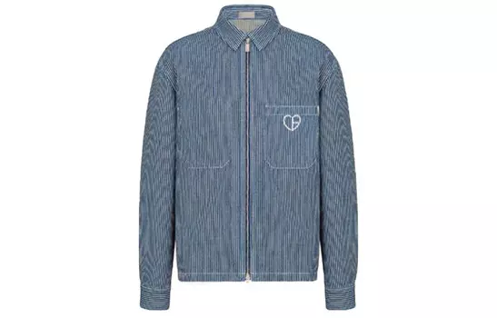 Ежеквартальные новинки Рубашка мужская синяя Dior, синий