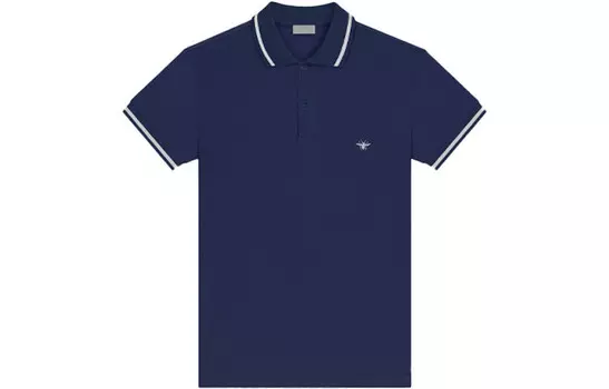 Ежеквартальные новинки Рубашка поло унисекс темно-синяя Dior, синий