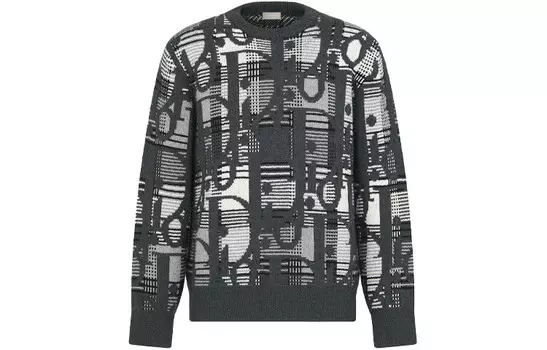 Ежеквартальные новинки свитер мужской серый Dior, серый