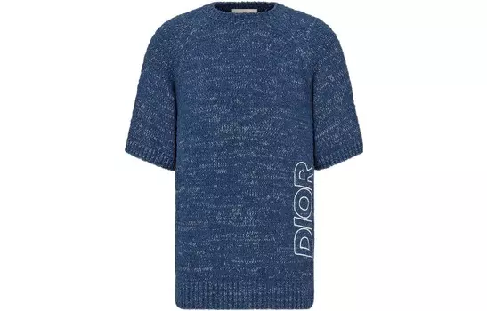 Ежеквартальные новинки свитер мужской синий Dior, синий