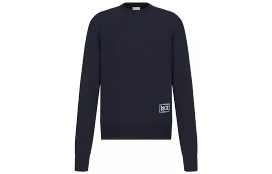 Ежеквартальные новинки свитер мужской синий Dior, синий