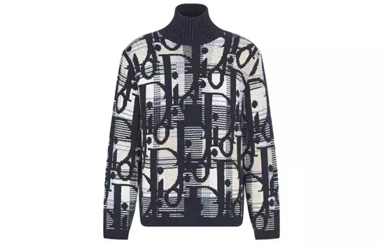 Ежеквартальные новинки свитер мужской темно-синий Dior, темно-синий