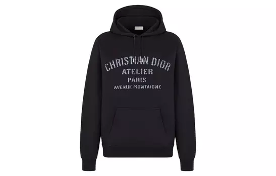 Ежеквартальные новинки Толстовка мужская черная Dior, черный