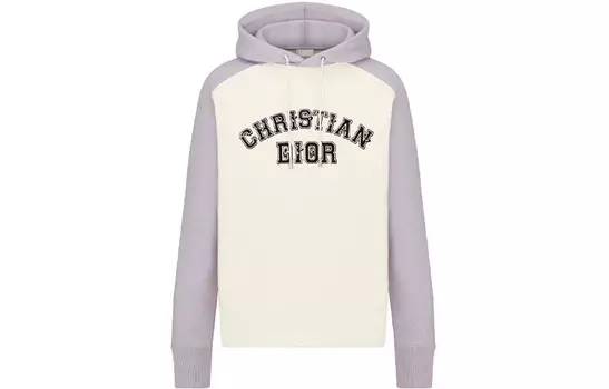 Ежеквартальные новинки Толстовка мужская серо-белая цветовая гамма Dior, цвет Grey And White Color Matching