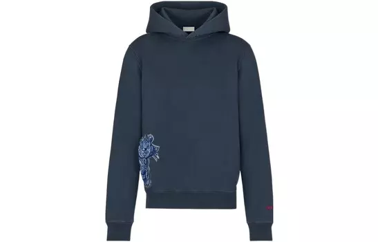 Ежеквартальные новинки Толстовка мужская синяя Dior, синий