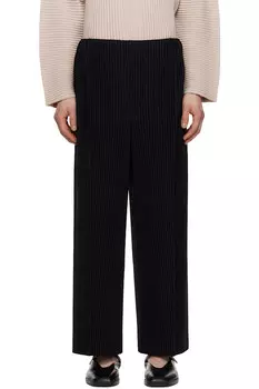 Ежемесячные брюки февральского цвета Homme Pliss Issey Miyake, черный