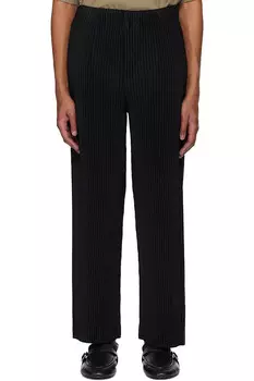 Ежемесячные брюки январь цветные Homme Pliss Issey Miyake, черный