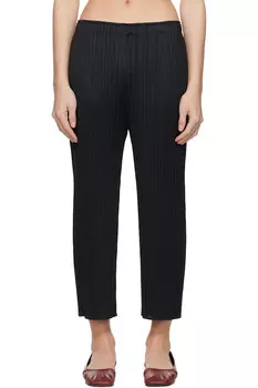 Ежемесячные цвета апрельские брюки Pleats Please Issey Miyake, черный