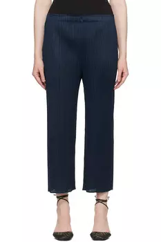 Ежемесячные цвета апрельские брюки Pleats Please Issey Miyake, синий