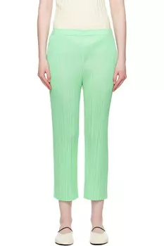 Ежемесячные цветные брюки May Pleats Please Issey Miyake, зеленый