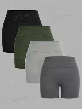 EZwear Леггинсы комплект из 4 шт Shein, мультиколор