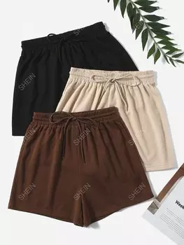 EZwear Повседневные шорты больших размеров весна-лето Shein, мультиколор