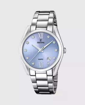 F16790/B Женские часы Boyfriend из серебристой стали Festina, серебрянный