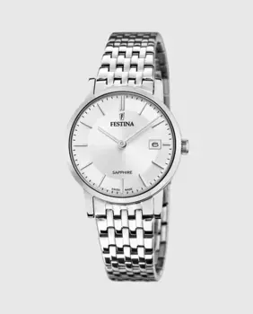 F20019/1 Женские часы из серебряной стали швейцарского производства Festina, серебрянный