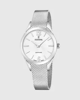 F20076/1 Швейцарские женские часы Grace из серебристой стали Festina, серебряный